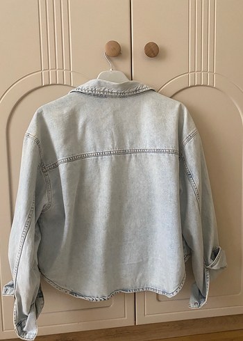 LC Waikiki Düğmeli Gri Kadın Denim Ceket