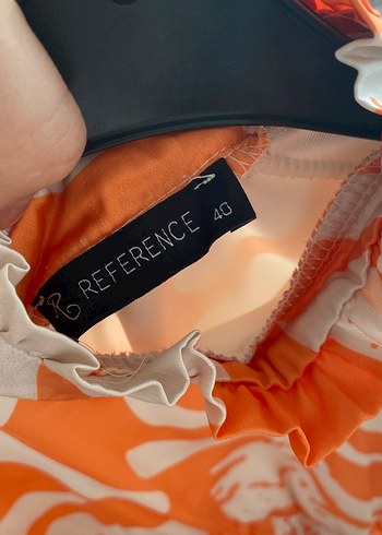 Uzun Kollu Turuncu Bohem Elbise - Görsel 5