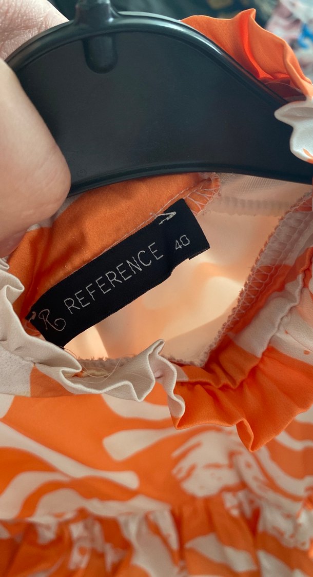 Uzun Kollu Turuncu Bohem Elbise - Görsel 5