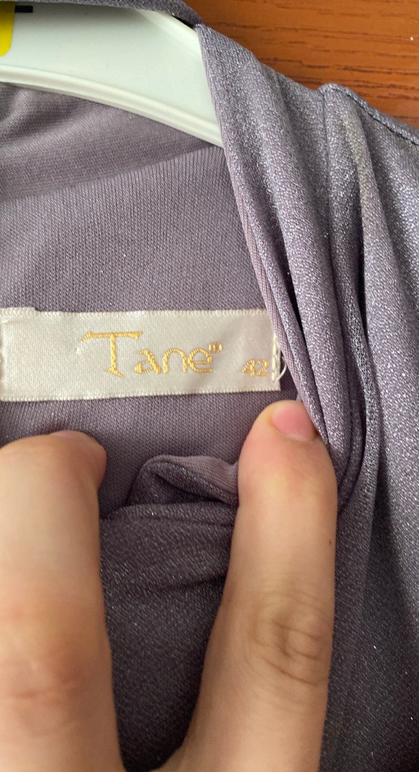 Uzun Kollu Mor Bohem Uzun Abiye Elbise - Görsel 4