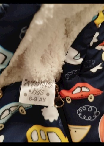 Renkli Desenli Kürklü Bebek Tulumu - Görsel 3