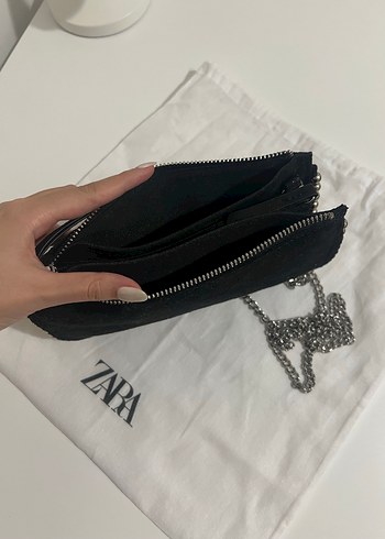  Beden Zara Zımbalı Çapraz Askılı Cüzdan Çanta