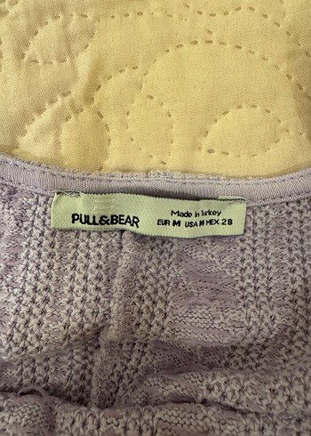 Pull and Bear Lila Triko Midi Elbise, Askılı, Bohem Tarz