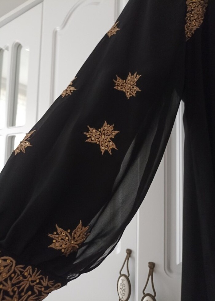 Siyah elbise ferace - Görsel 3