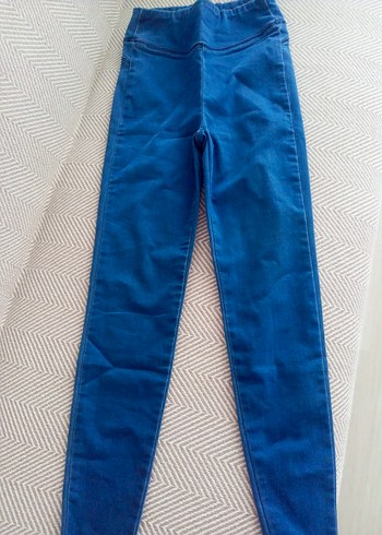 Mavi Elastik Midi Denim Pantolon