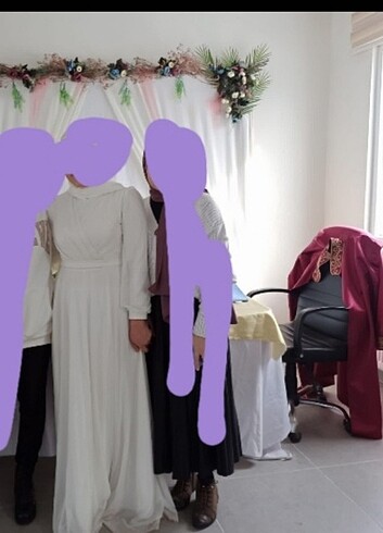 Diğer Beyaz tesettur abiye