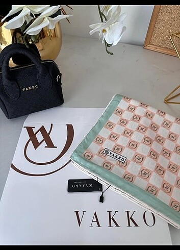 Vakko dama desen pamuk soft esarp mint rengi 
