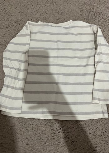 Gri Çizgili Uzun Kollu Erkek Çocuk Sweatshirt - Görsel 2