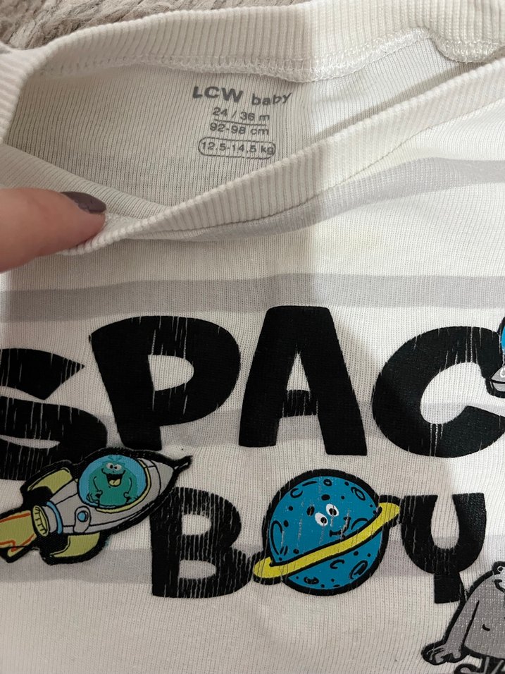 Gri Çizgili Uzun Kollu Erkek Çocuk Sweatshirt - Görsel 3