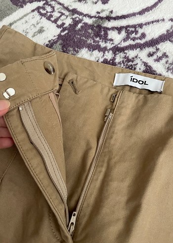 Havuç paça keten pantolon - Görsel 3