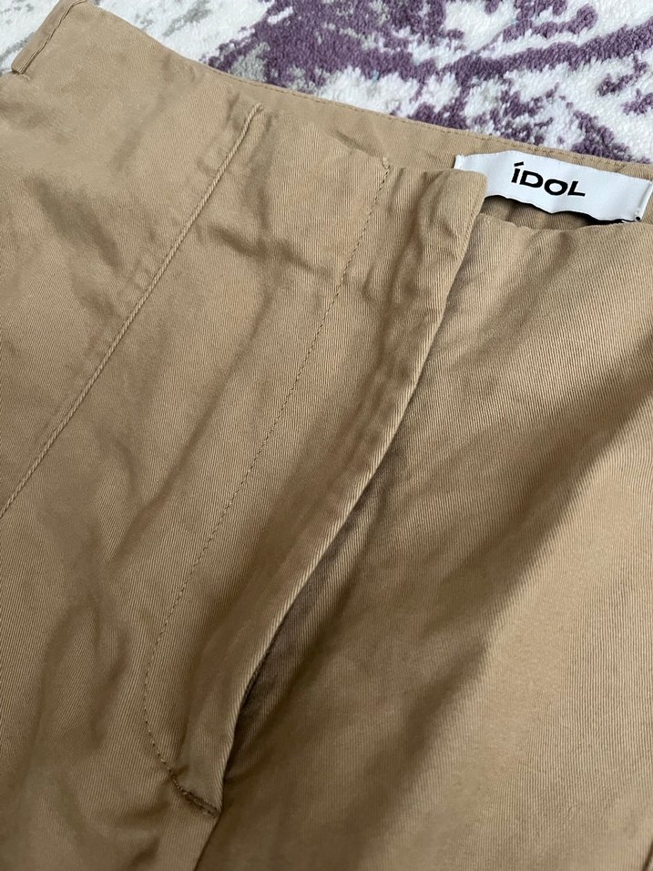 Havuç paça keten pantolon - Görsel 4