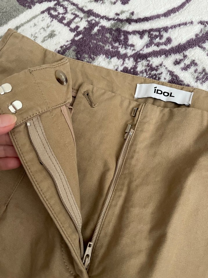 Havuç paça keten pantolon - Görsel 3