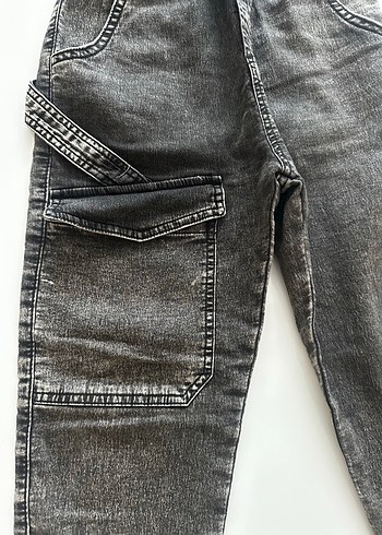 8 Yaş Beden Gri Erkek Çocuk Kot Pantolon
