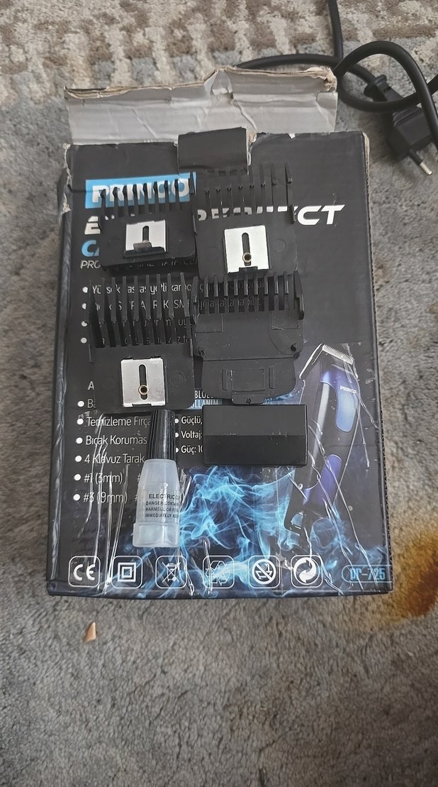 PRINCO Blue Perfect Karbon Çelik Profesyonel Saç Kesme Makinesi - Görsel 2