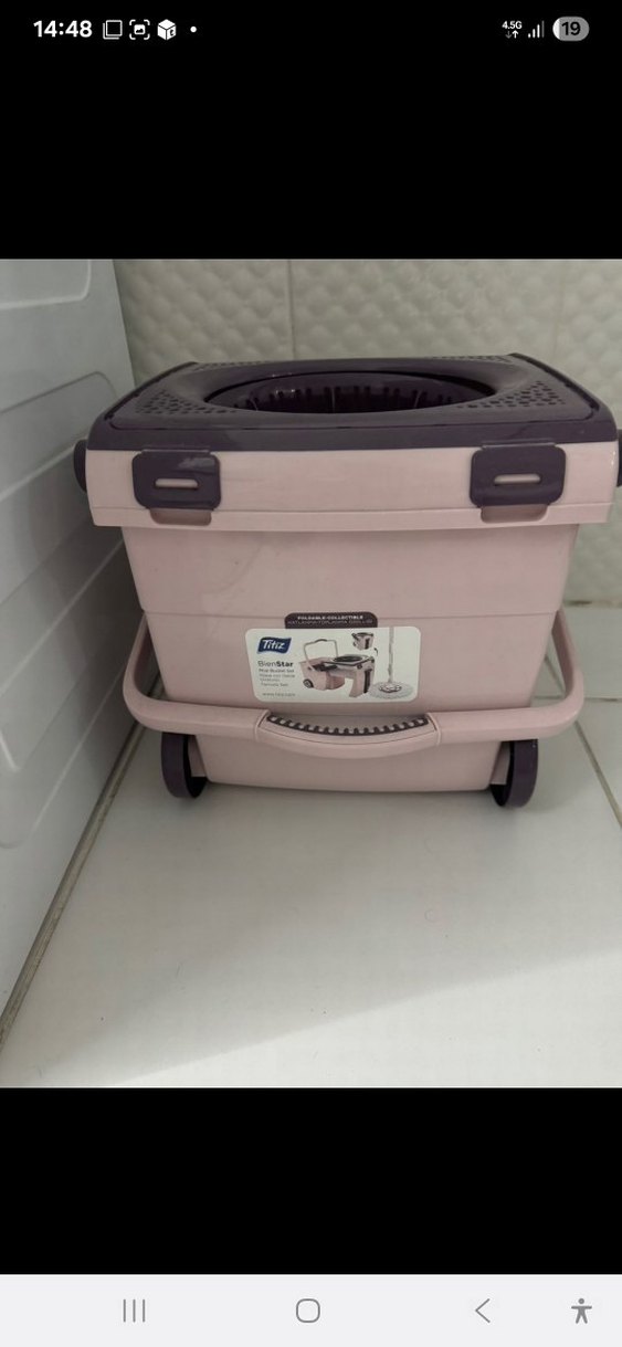 Pazariz Vileda Katlanır Dönerli Mop Seti - Görsel 4