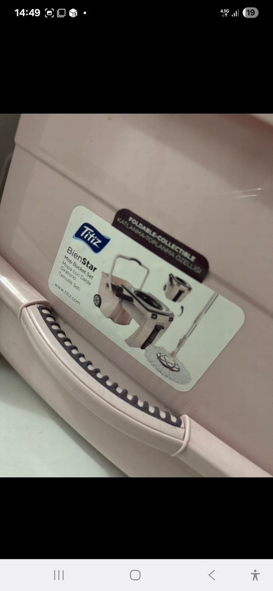 Pazariz Vileda Katlanır Dönerli Mop Seti - Görsel 5