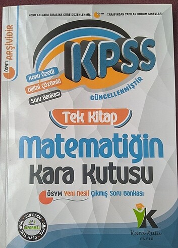 SIFIR KİTAP KPSS MATEMATİK SORU BANKASI