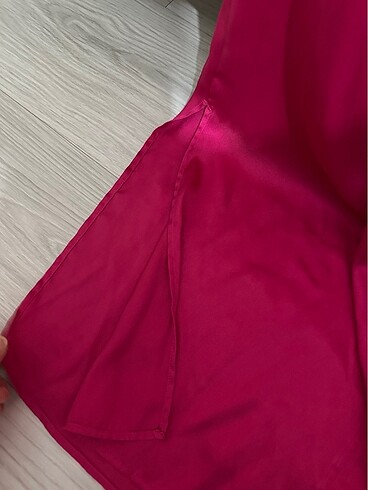 Saten gömlek elbise - Görsel 8