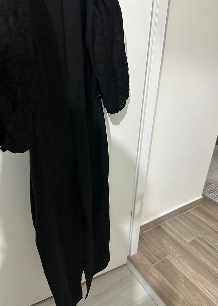 Siyah kalem elbise - Görsel 4