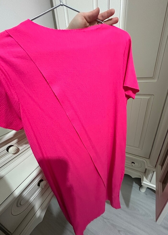 Günlük pembe elbise - Görsel 3