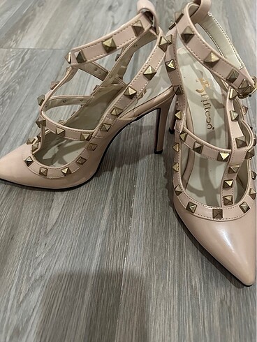 Şık topuklu ayakkabı valentinp - Görsel 9