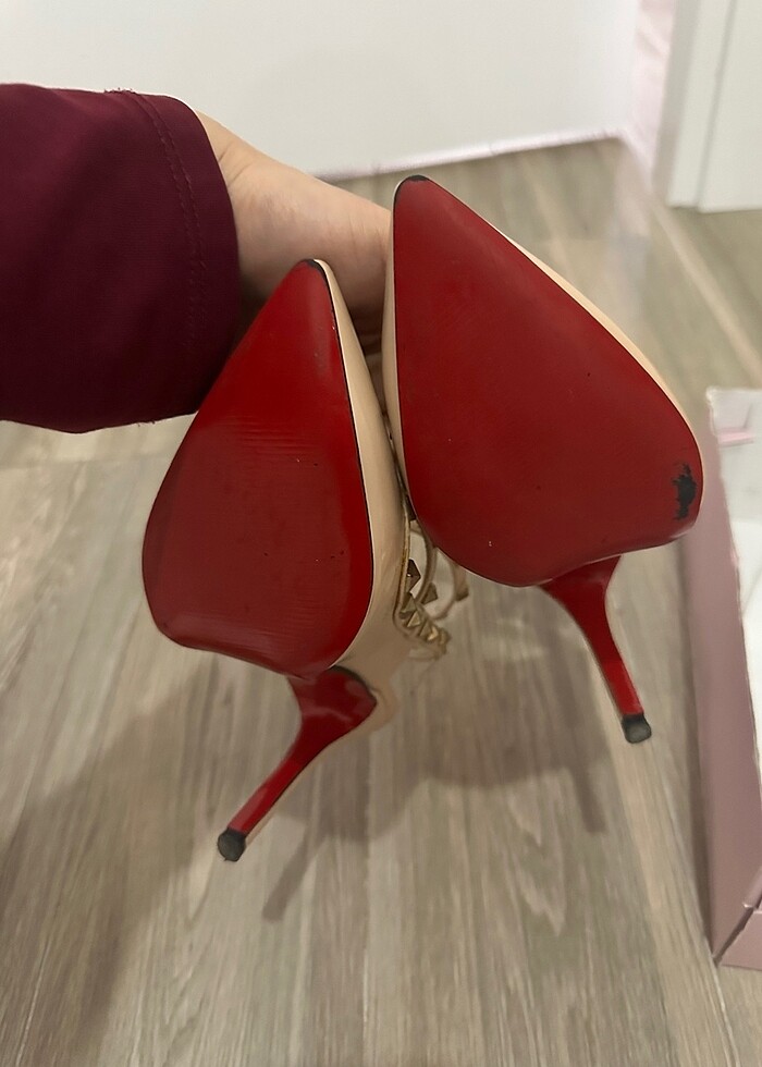 Şık topuklu ayakkabı valentinp - Görsel 4