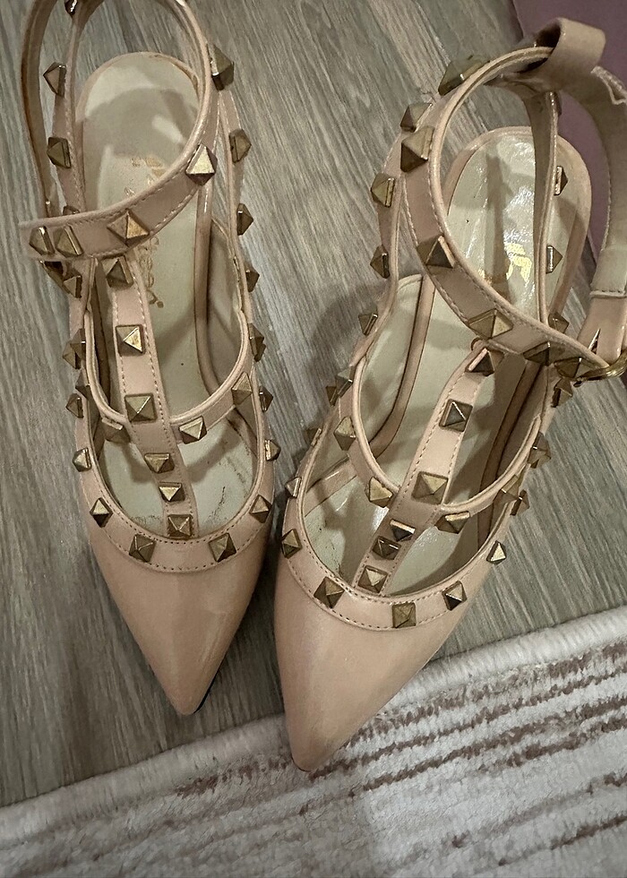 Şık topuklu ayakkabı valentinp - Görsel 3