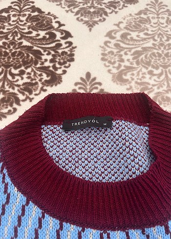 Bohem Tarz Örgü Boğazlı Kazak - Görsel 2