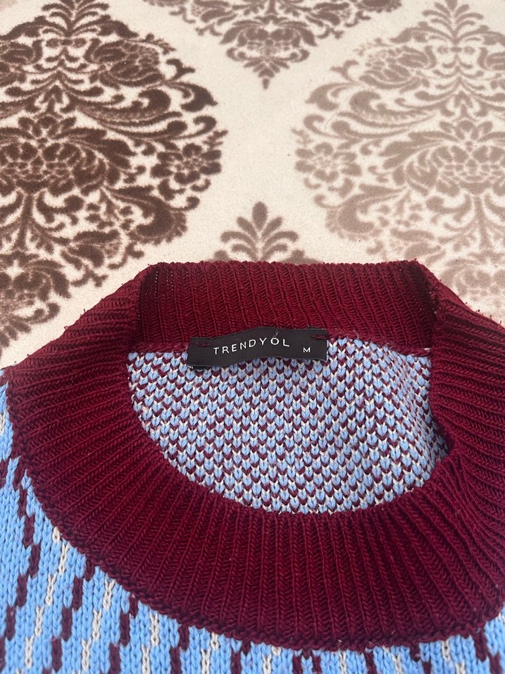 Bohem Tarz Örgü Boğazlı Kazak - Görsel 2