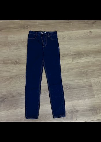 Lacivert Kadın Denim Dar Kesim Pantolon