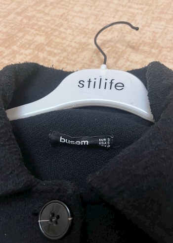 Zara Düğmeli Siyah Midi Kadın Ceket