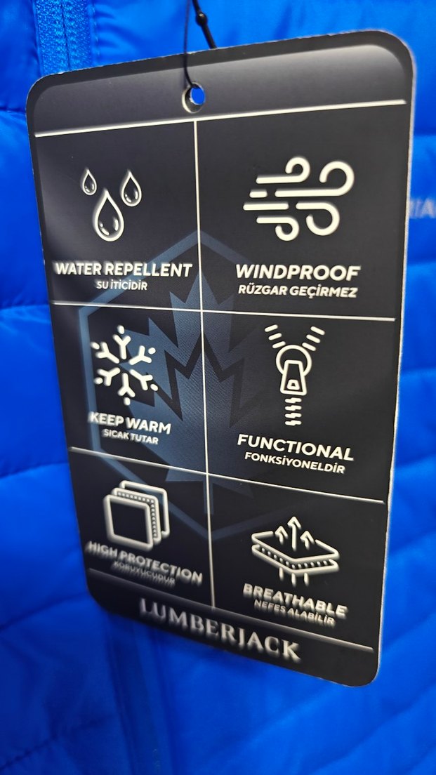 Lumberjack Erkek Mavi Fermuarlı Yelek L - Görsel 2