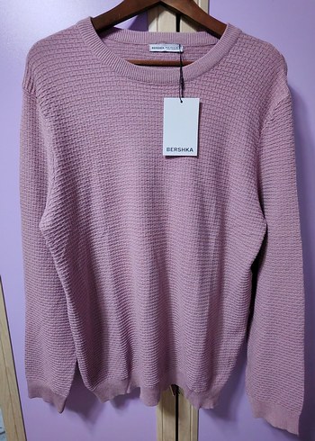 Bershka Lila Bisiklet Yaka Sweatshirt L