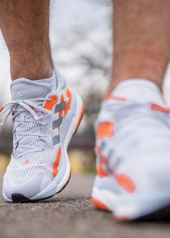 Erkek Gri Turuncu adidas Solar Boost 3M Koşu Ayakkabısı - Görsel 8