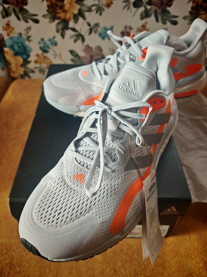 Erkek Gri Turuncu adidas Solar Boost 3M Koşu Ayakkabısı - Görsel 3