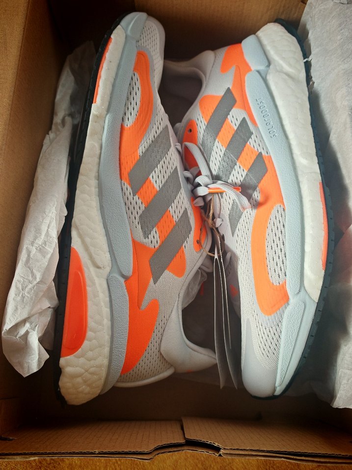 Erkek Gri Turuncu adidas Solar Boost 3M Koşu Ayakkabısı - Görsel 2