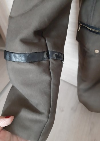 s Beden kahverengi Renk haki kapşonlu kadın parka