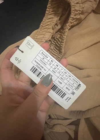 36 Beden Bej Midi Kadın Rahat Kesim Pantolon