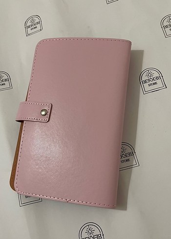 Beden Pembe Deri Kadın Cüzdanı Bütçe planlayıcı