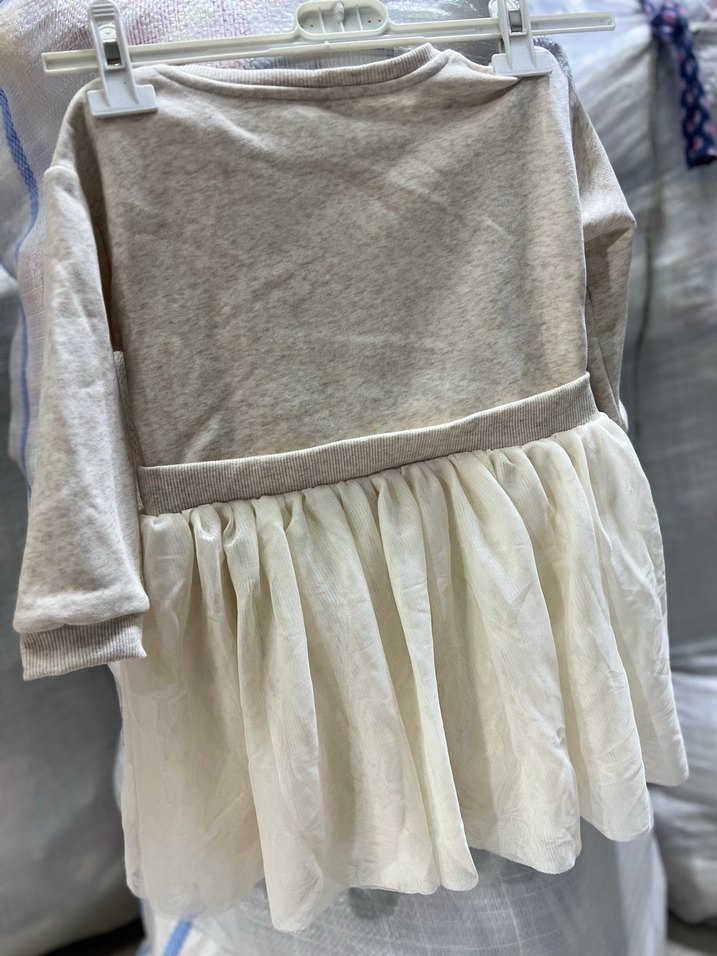 Uzun Kollu Hello Kitty Baskılı Kız Elbise - Görsel 2