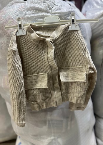 Bej Örgü çocuk Ceket - Görsel 3