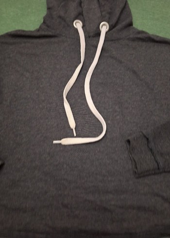 Defacto Gri Kapüşonlu Rahat Kesim Sweatshirt