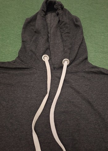 xs Beden gri Renk Gri Kapüşonlu Rahat Kesim Sweatshirt