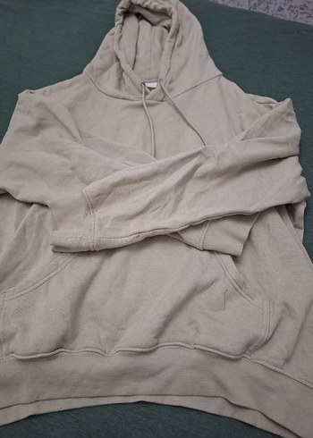 xl Beden ten rengi Renk Bej Kapüşonlu Oversize Sweatshirt kalip büyük