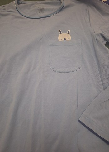 Erkek Mavi   Uzun Kollu Pijama Takımı  kırmızılı  alt hediyesi - Görsel 6