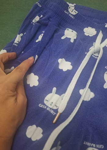 Erkek Mavi   Uzun Kollu Pijama Takımı  kırmızılı  alt hediyesi - Görsel 5