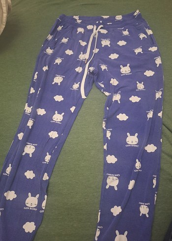 Erkek Mavi   Uzun Kollu Pijama Takımı  kırmızılı  alt hediyesi - Görsel 2