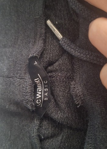 Gri Elastik Belli Hamile Eşofman 2 adet gri ve lacivertli - Görsel 9