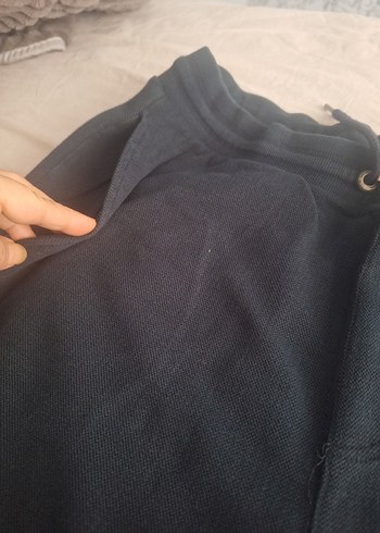 Gri Elastik Belli Hamile Eşofman 2 adet gri ve lacivertli - Görsel 6