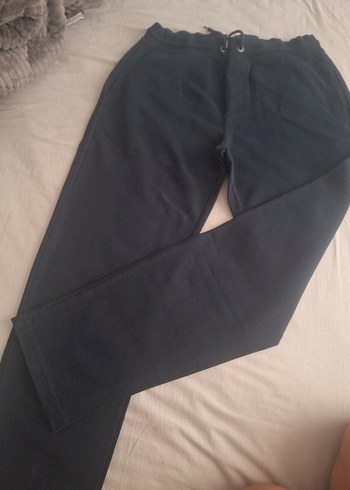 Gri Elastik Belli Hamile Eşofman 2 adet gri ve lacivertli - Görsel 14